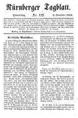 Nürnberger Tagblatt Donnerstag 9. November 1848