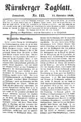 Nürnberger Tagblatt Samstag 11. November 1848