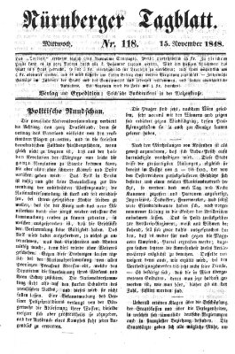 Nürnberger Tagblatt Mittwoch 15. November 1848