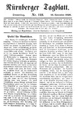 Nürnberger Tagblatt Donnerstag 16. November 1848