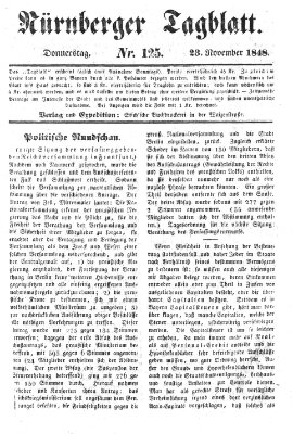 Nürnberger Tagblatt Mittwoch 22. November 1848