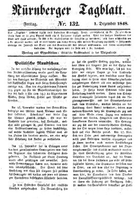 Nürnberger Tagblatt Donnerstag 30. November 1848