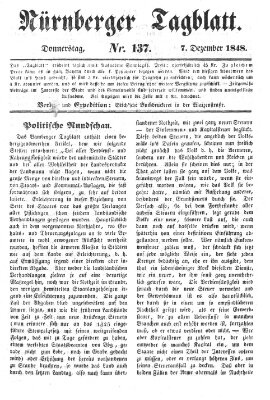 Nürnberger Tagblatt Mittwoch 6. Dezember 1848