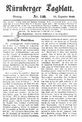 Nürnberger Tagblatt Samstag 9. Dezember 1848