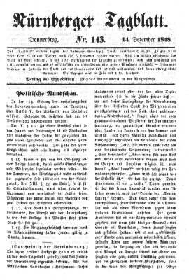 Nürnberger Tagblatt Mittwoch 13. Dezember 1848