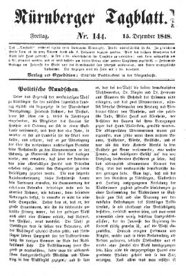 Nürnberger Tagblatt Donnerstag 14. Dezember 1848