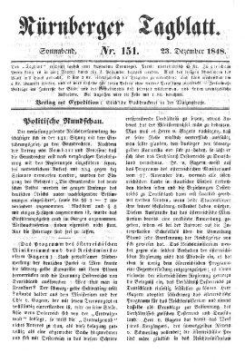 Nürnberger Tagblatt Freitag 22. Dezember 1848