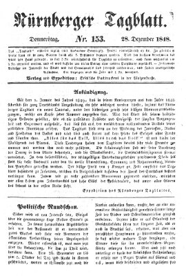 Nürnberger Tagblatt Dienstag 26. Dezember 1848