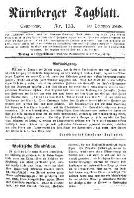 Nürnberger Tagblatt Samstag 30. Dezember 1848