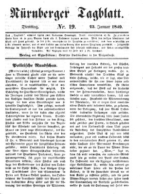 Nürnberger Tagblatt Dienstag 23. Januar 1849