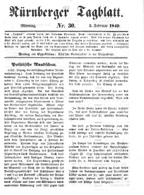 Nürnberger Tagblatt Montag 5. Februar 1849