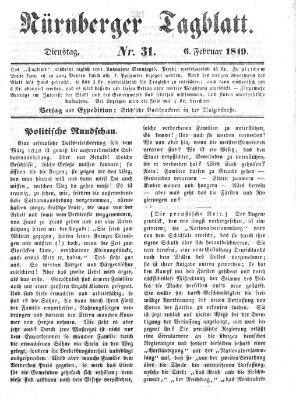 Nürnberger Tagblatt Dienstag 6. Februar 1849