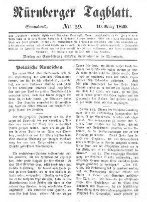 Nürnberger Tagblatt Samstag 10. März 1849