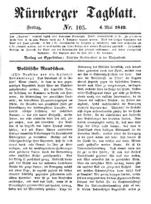 Nürnberger Tagblatt Freitag 4. Mai 1849