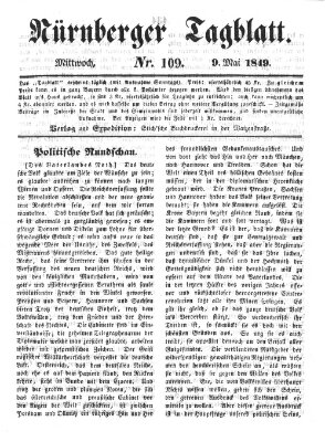 Nürnberger Tagblatt Mittwoch 9. Mai 1849