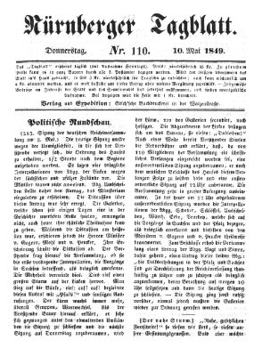 Nürnberger Tagblatt Donnerstag 10. Mai 1849