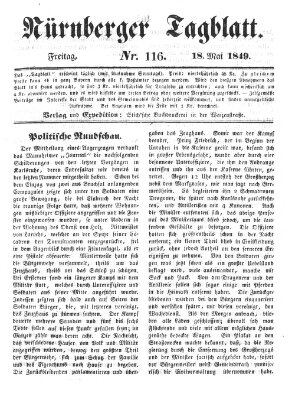 Nürnberger Tagblatt Freitag 18. Mai 1849