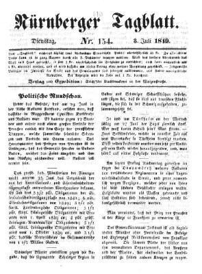 Nürnberger Tagblatt Dienstag 3. Juli 1849