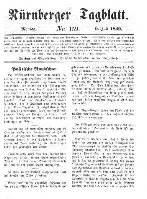 Nürnberger Tagblatt Montag 9. Juli 1849