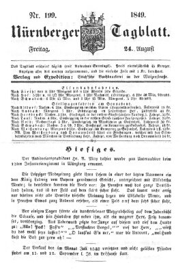 Nürnberger Tagblatt Freitag 24. August 1849