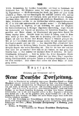 Nürnberger Tagblatt Montag 24. September 1849