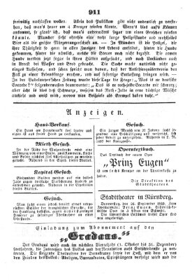 Nürnberger Tagblatt Donnerstag 27. September 1849