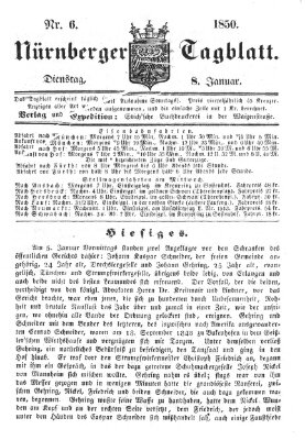 Nürnberger Tagblatt Dienstag 8. Januar 1850