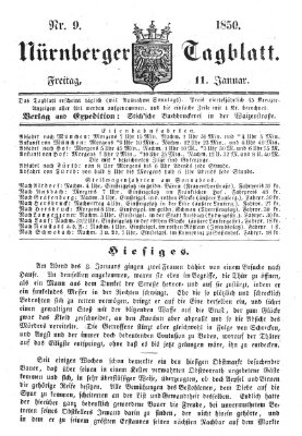 Nürnberger Tagblatt Freitag 11. Januar 1850