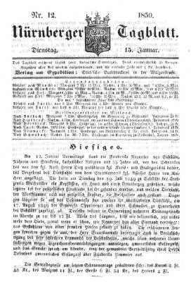 Nürnberger Tagblatt Dienstag 15. Januar 1850