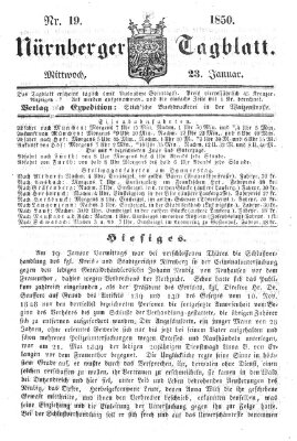 Nürnberger Tagblatt Mittwoch 23. Januar 1850