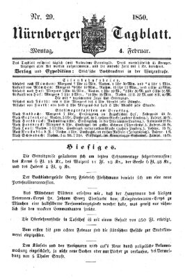 Nürnberger Tagblatt Montag 4. Februar 1850