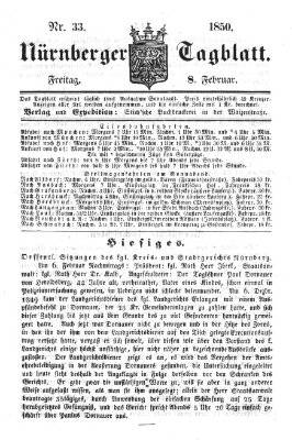 Nürnberger Tagblatt Freitag 8. Februar 1850