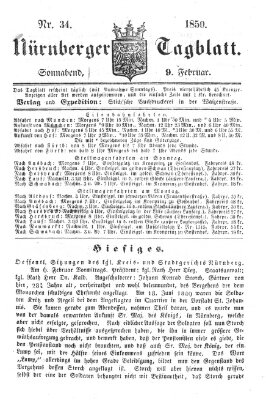 Nürnberger Tagblatt Samstag 9. Februar 1850