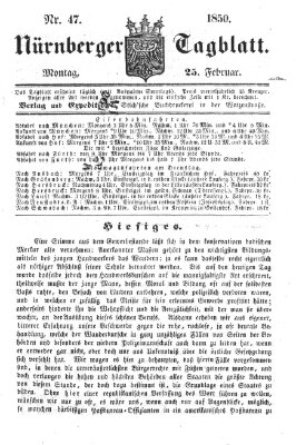 Nürnberger Tagblatt Montag 25. Februar 1850