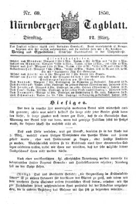 Nürnberger Tagblatt Dienstag 12. März 1850