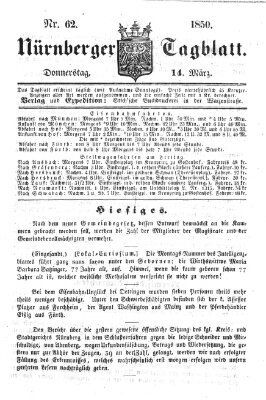 Nürnberger Tagblatt Donnerstag 14. März 1850