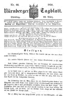 Nürnberger Tagblatt Dienstag 19. März 1850