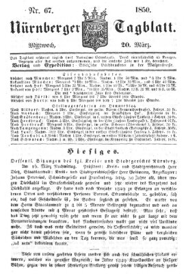 Nürnberger Tagblatt Mittwoch 20. März 1850