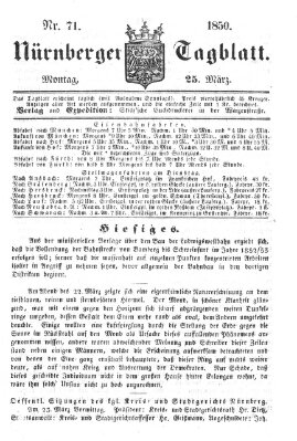 Nürnberger Tagblatt Montag 25. März 1850