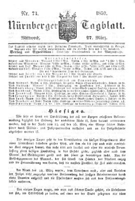 Nürnberger Tagblatt Mittwoch 27. März 1850