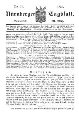 Nürnberger Tagblatt Samstag 30. März 1850