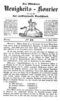 Allerneueste Nachrichten oder Münchener Neuigkeits-Kourier Montag 8. Mai 1848