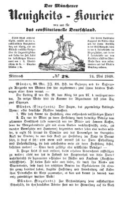 Allerneueste Nachrichten oder Münchener Neuigkeits-Kourier Mittwoch 24. Mai 1848