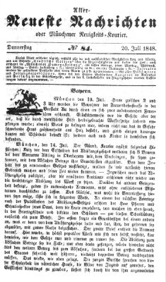 Allerneueste Nachrichten oder Münchener Neuigkeits-Kourier Donnerstag 20. Juli 1848