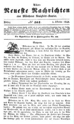 Allerneueste Nachrichten oder Münchener Neuigkeits-Kourier Freitag 6. Oktober 1848