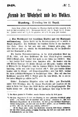 Der Freund der Wahrheit und des Volkes Dienstag 22. August 1848