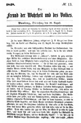 Der Freund der Wahrheit und des Volkes Dienstag 29. August 1848