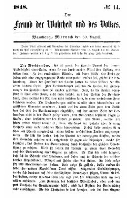 Der Freund der Wahrheit und des Volkes Mittwoch 30. August 1848