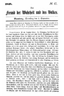 Der Freund der Wahrheit und des Volkes Samstag 2. September 1848