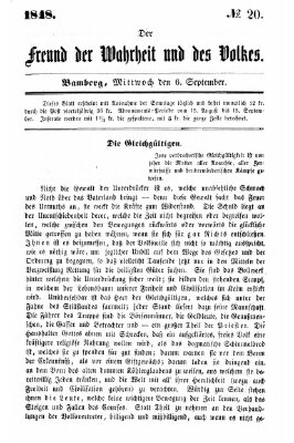 Der Freund der Wahrheit und des Volkes Mittwoch 6. September 1848